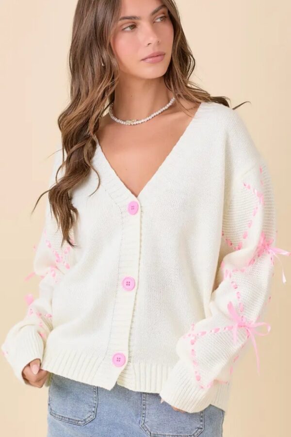 Product Image for  Hand Sewn Satin Ribbon Bow Sweater