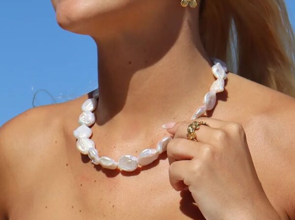 Product Image for  Large Coin Freshwater Pearl Necklace
