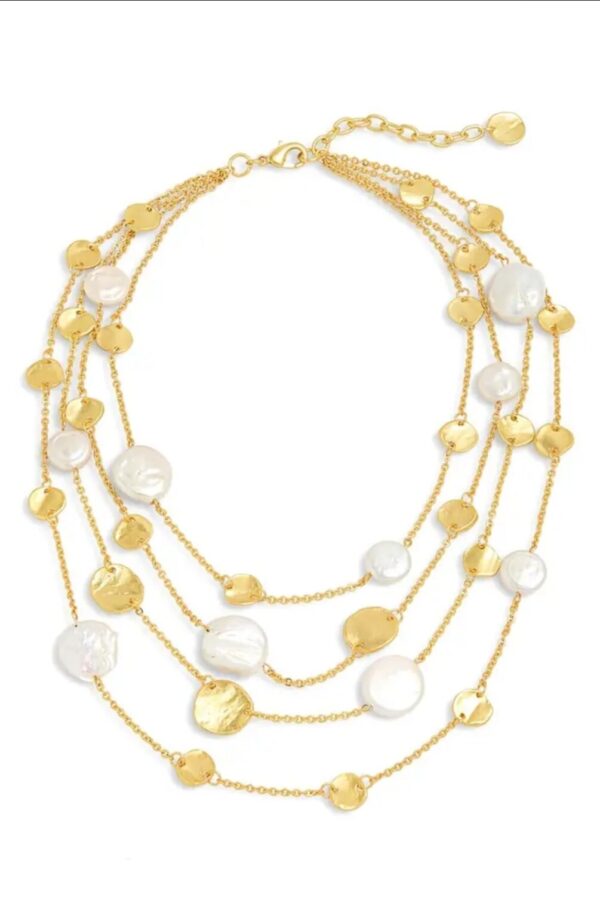 Product Image for  Coin Freshwater Pearl Multi Strand Necklace
