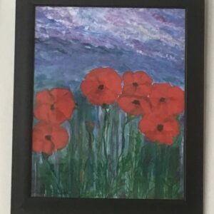 Product Image for  Red Poppies Purple Sky, Giclee 16 x 20, Connie Elwood