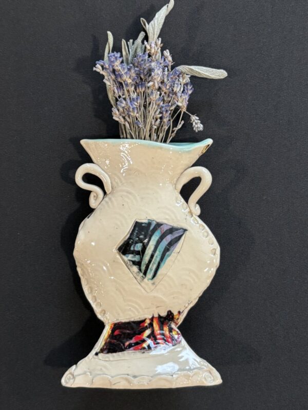 Product Image for  Ceramic Wall Vase by Anita Lamour Multi Color Small AML2333