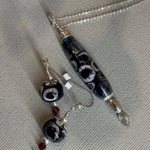 Product Image for  Lava Melt Necklace & Earrings, Glass/Sterling, Cyndi Ernst, CE1262