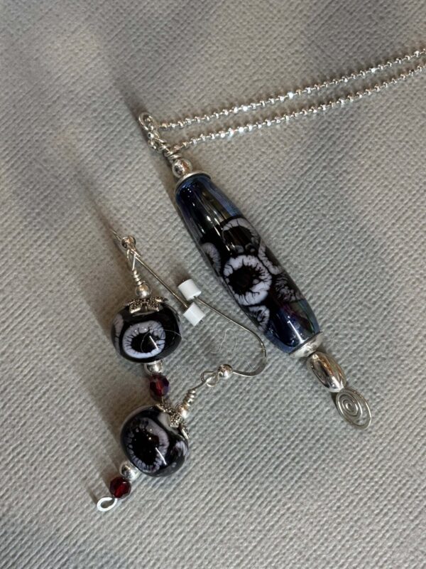 Product Image for  Lava Melt Necklace & Earrings, Glass/Sterling, Cyndi Ernst, CE1262