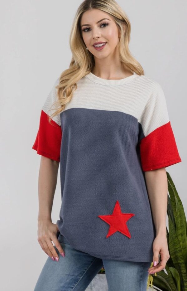 Product Image for  Color Block Top with Star Detail