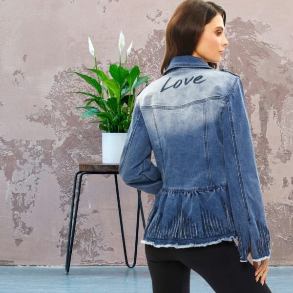 Product Image for  LOVE Distressed Denim Detailed Jacket