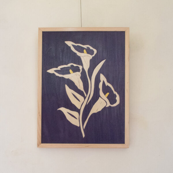 Product Image for  Lillies on Purple, Marquetry, Dennis McCarty, GA22