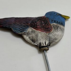 Product Image for  Ceramic Bird Garden Stake Peace by Anita Lamour AML2507