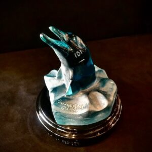 Product Image for  Robert Wyland “Smiling Dolphin” Lucite Sculpture – Double Signed, Limited Edition