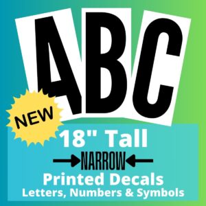 Product Image for 18″ Narrow Letter & Number Decals