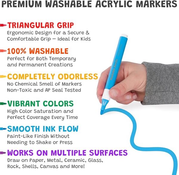 Product Image for  Magic Stix Washable Acrylic Markers