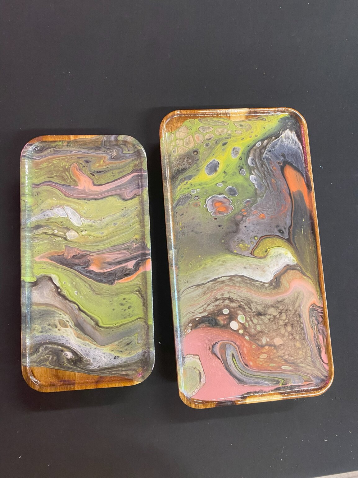 Painted Platters Product Image for Hand-Painted Wood Trays That Work Double Duty