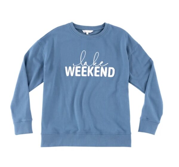 Product Image for  Lake Weekend French Terry Crewneck Blue