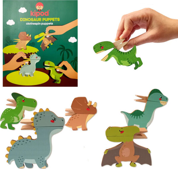 Product Image for  Clothespin Puppets Dinosaurs