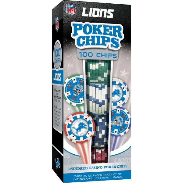 Product Image for  Detroit Lions 100 Piece Poker Chips