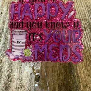 Product Image for  Badge Reel Happy Meds