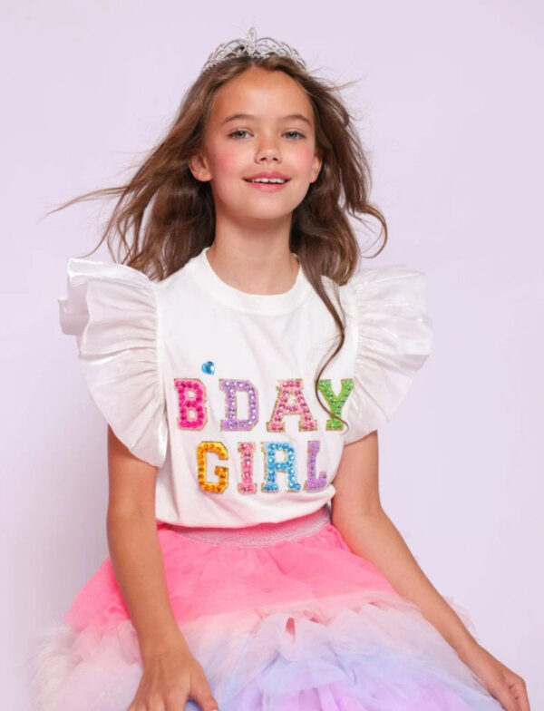 Product Image for  Birthday Girl Gem Ruffle Shirt