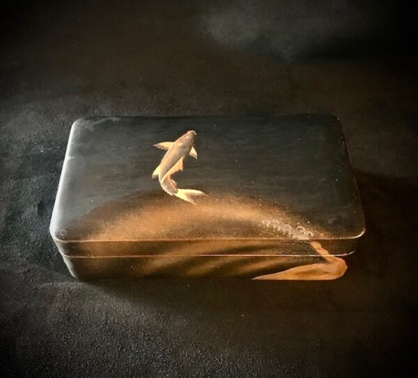 Product Image for  Signed Meiji-Era Japanese Kobako with Leaping Carp