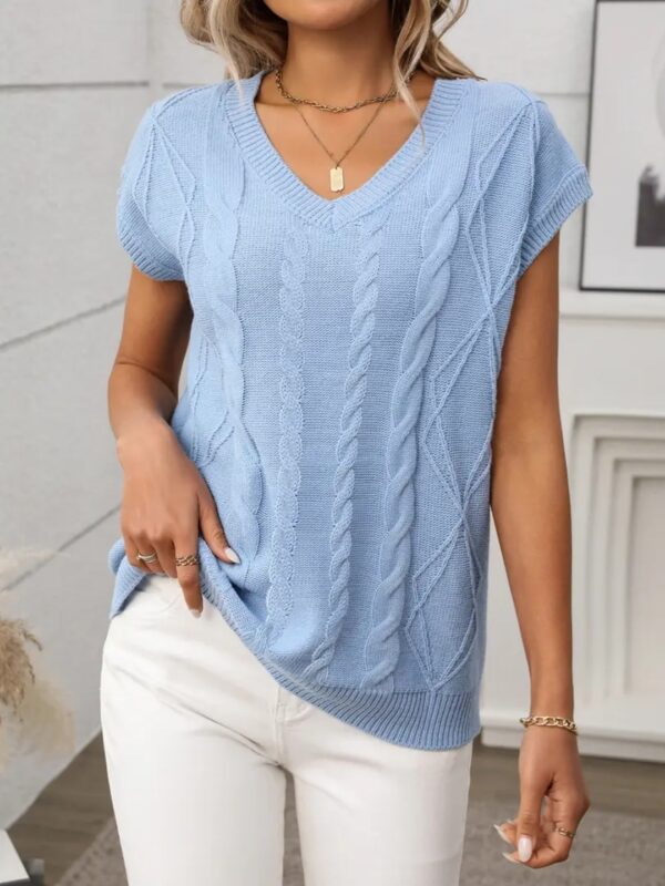 Product Image for  Lauren Cable Knit V-neck Top