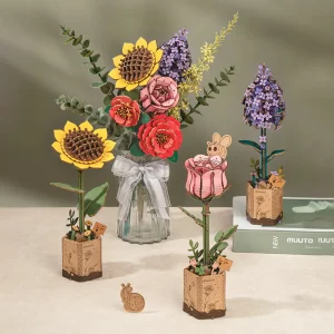 Product Image for  Wooden Bloom 3D Flower Puzzles
