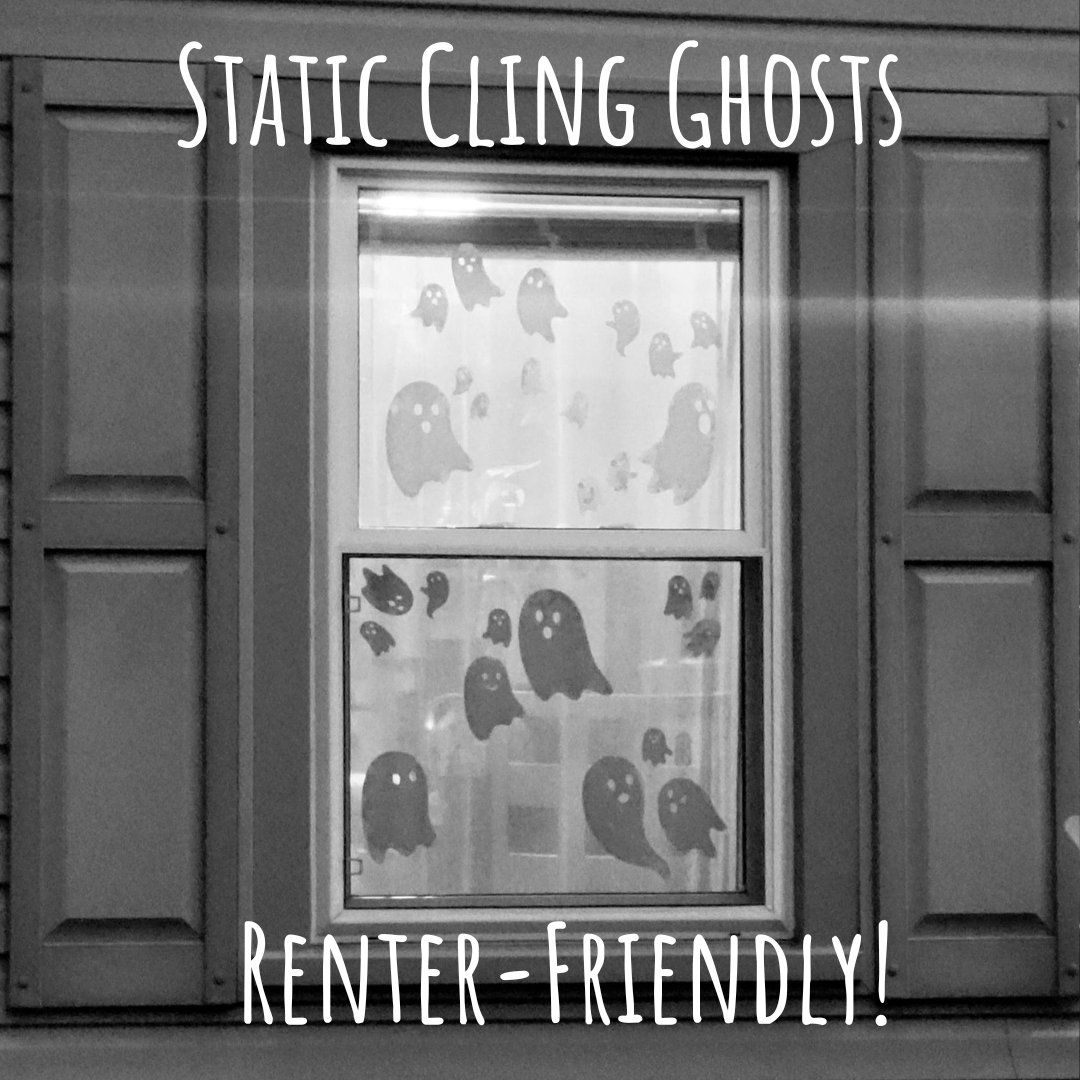 Downloaded from Shopify for use with Vendor ID (932) and Product ID (7166232756288). Product Image for  Ghosts Static Cling Set – Renter Friendly! No Adhesive!