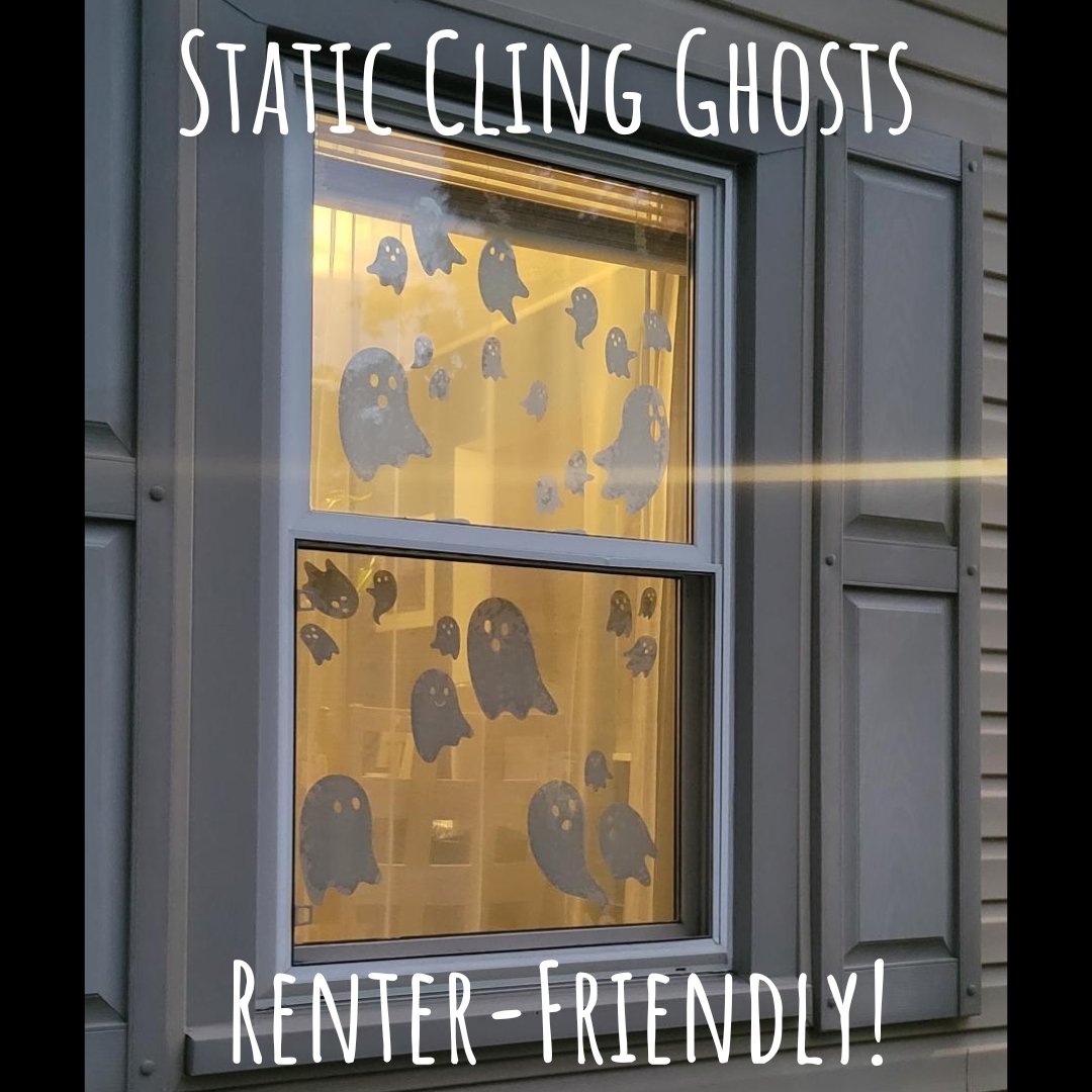 Downloaded from Shopify for use with Vendor ID (932) and Product ID (7166232756288). Product Image for  Ghosts Static Cling Set – Renter Friendly! No Adhesive!