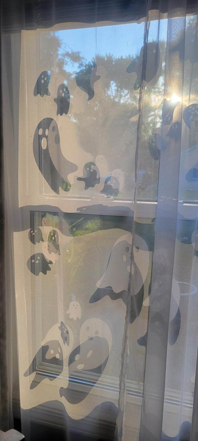 Downloaded from Shopify for use with Vendor ID (932) and Product ID (7166232756288). Product Image for  Ghosts Static Cling Set – Renter Friendly! No Adhesive!