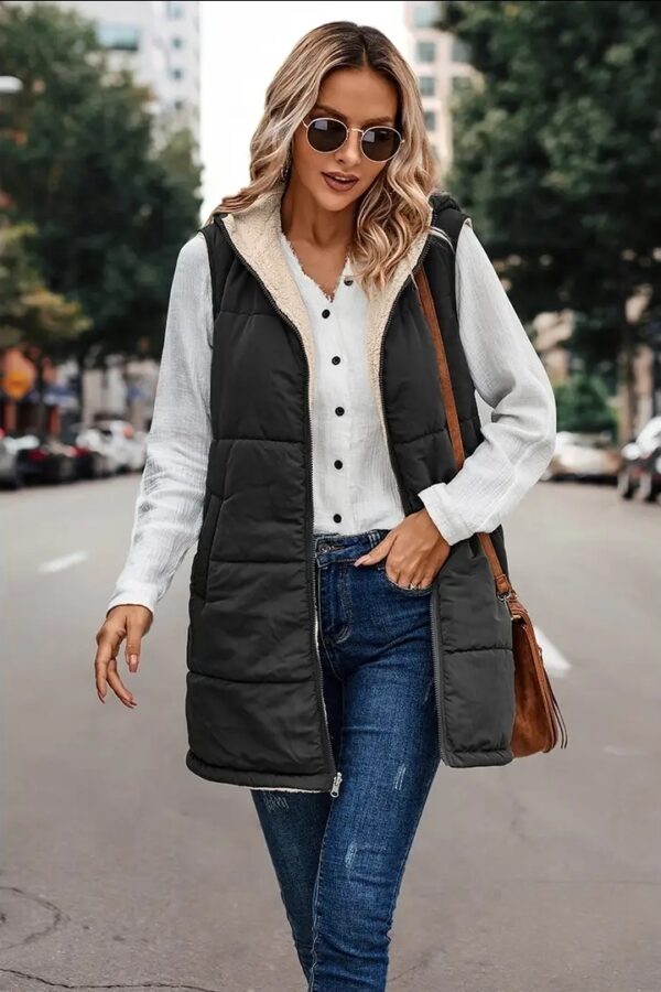 Product Image for  Elise Reversible Sherpa Lined Vest- 3 colors