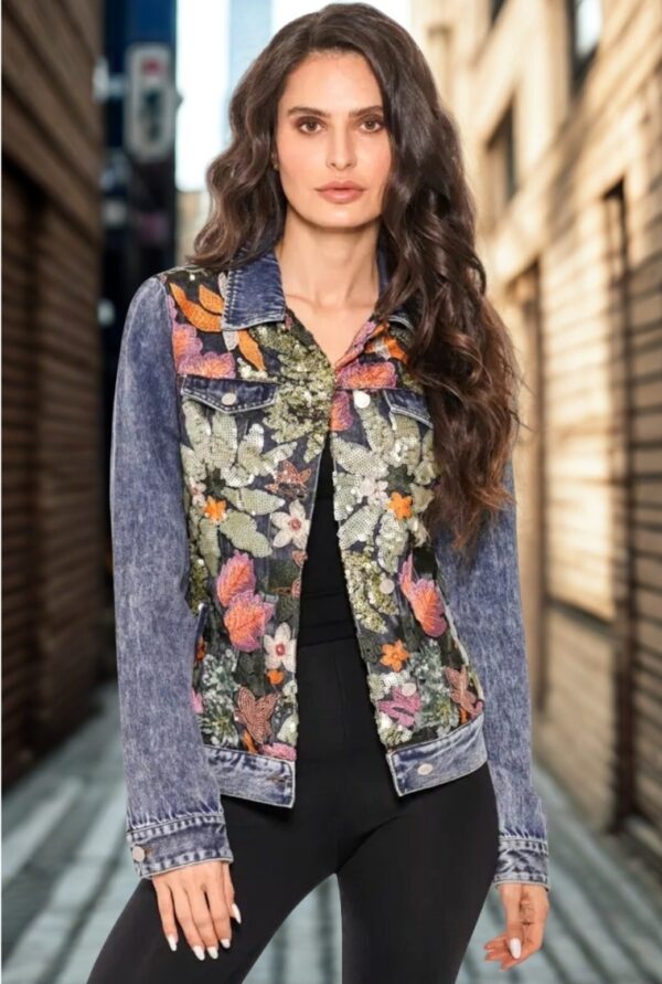 Product Image for  Flora Embroidered Denim Jacket
