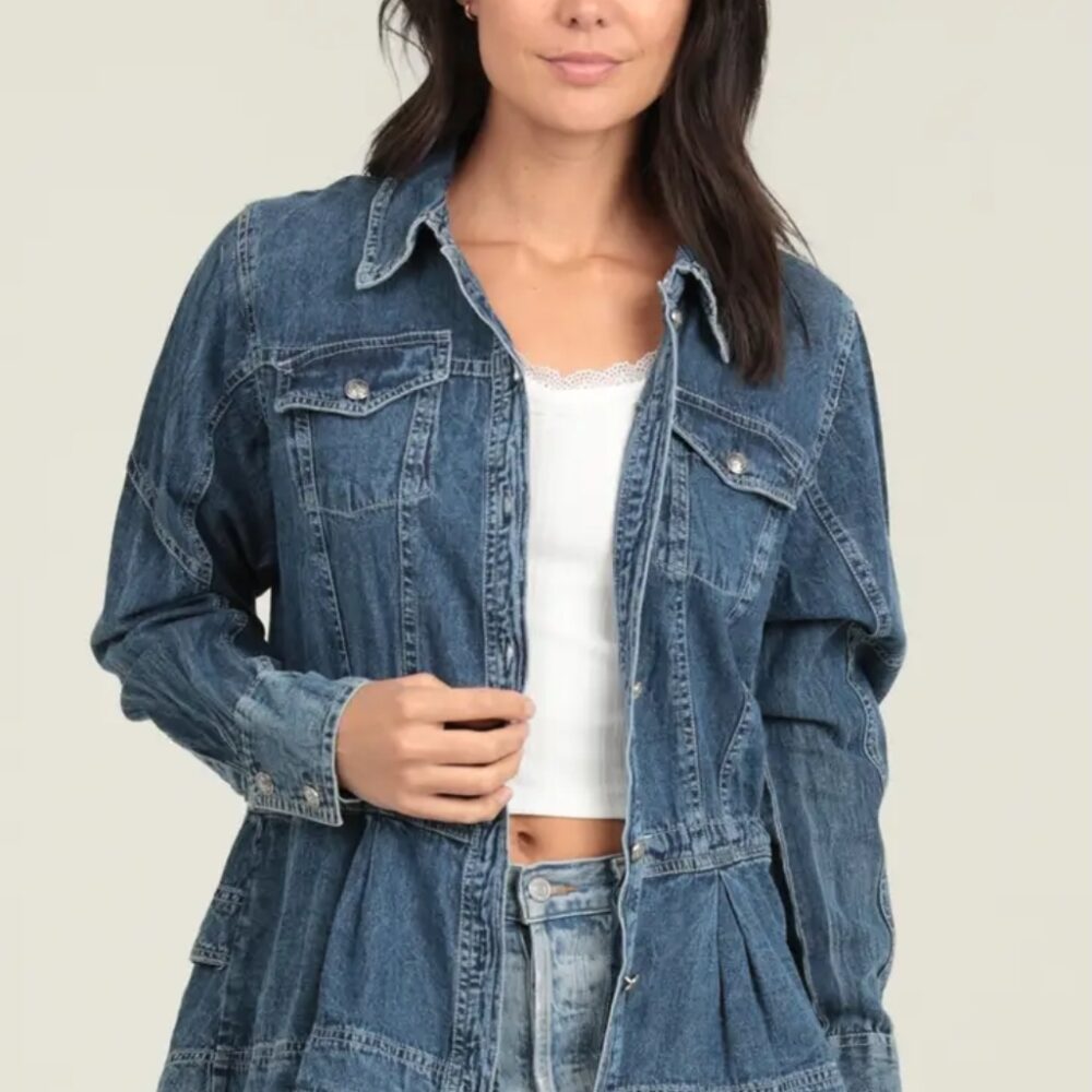 Natalie Denim Peplum Jacket