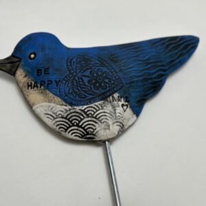 Product Image for  Ceramic Bird Garden Stake Bluebird by Anita Lamour AML2522