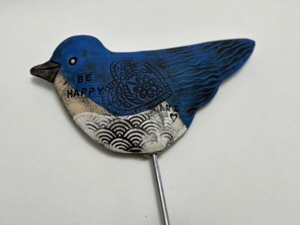 Product Image for  Ceramic Bird Garden Stake Bluebird by Anita Lamour AML2522
