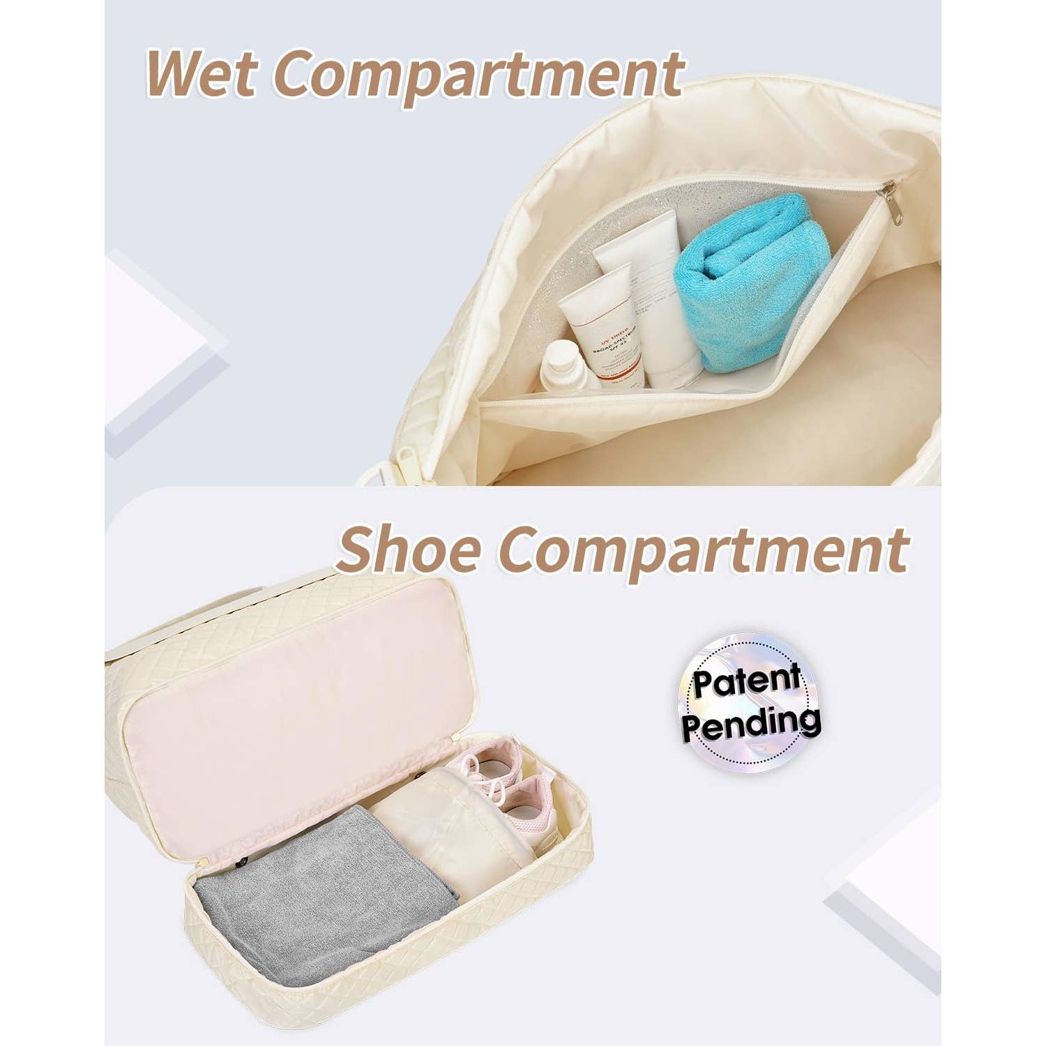 Downloaded from Square for use with Vendor ID (404) and Product ID (Square: DXWRCO4QBWUMPTZNFCCBUX3X - WC: 72552). Product Image for Airplane Approved Duffle Bag & Toiletry Bag Set 2 PCS: Black