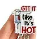 Product Image for  GTT Like Its Hot Medical Badge Reel Holder: Alligator clip