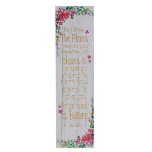 Product Image for Bookmark Pack Floral White I Know the Plans Jer. 29:11
