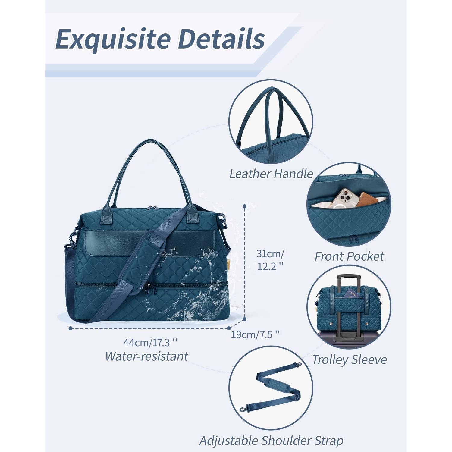 Downloaded from Square for use with Vendor ID (404) and Product ID (Square: DXWRCO4QBWUMPTZNFCCBUX3X - WC: 72552). Product Image for Airplane Approved Duffle Bag & Toiletry Bag Set 2 PCS: Black