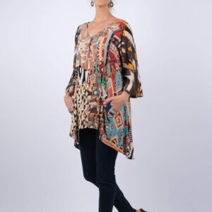 Product Image for  Abstract Allure Hippie Patchwork Tunic XL