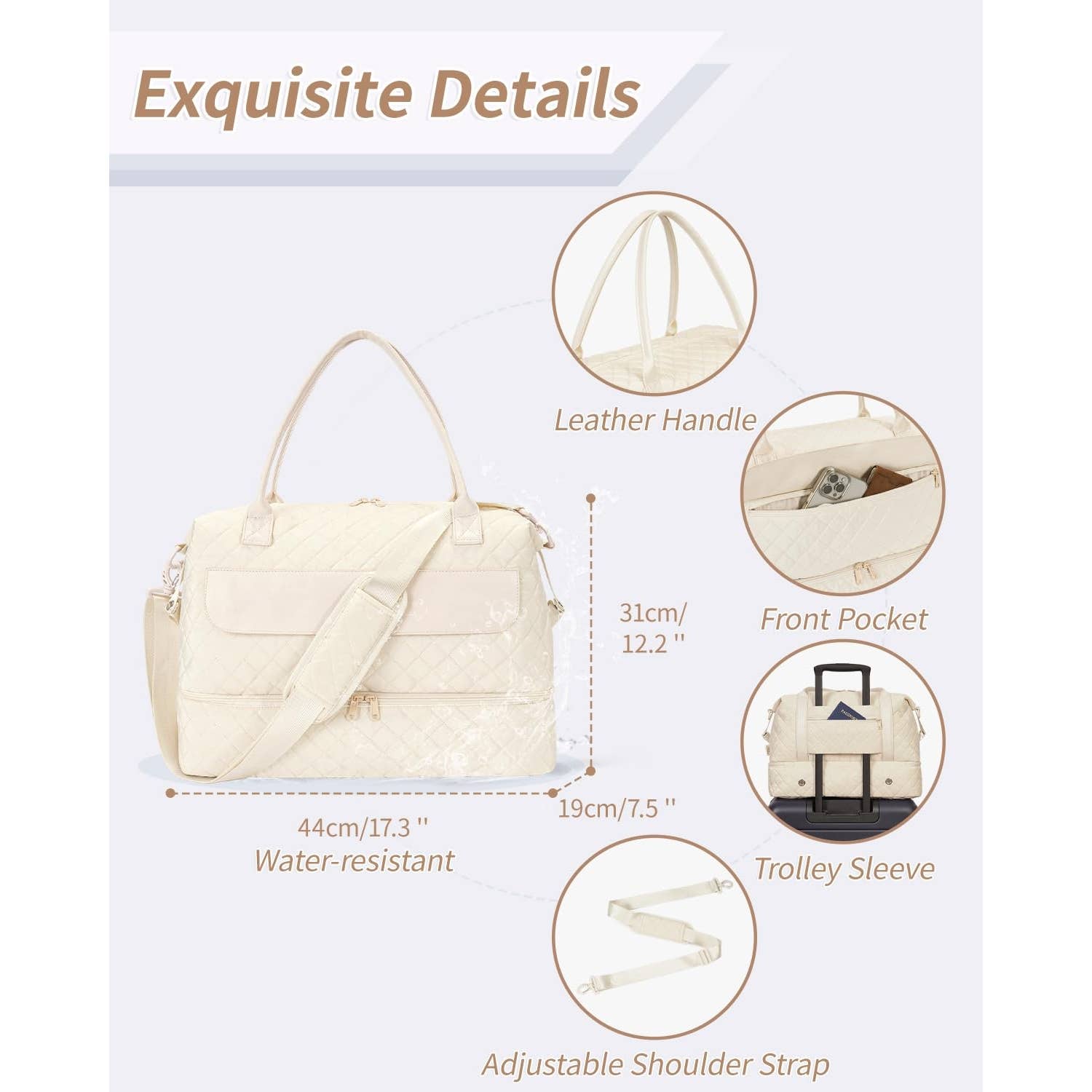Downloaded from Square for use with Vendor ID (404) and Product ID (Square: DXWRCO4QBWUMPTZNFCCBUX3X - WC: 72552). Product Image for Airplane Approved Duffle Bag & Toiletry Bag Set 2 PCS: Black