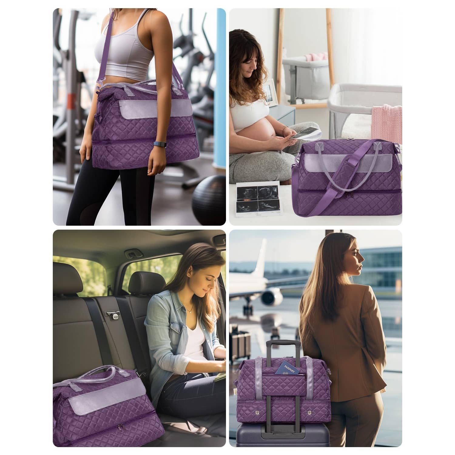 Downloaded from Square for use with Vendor ID (404) and Product ID (Square: DXWRCO4QBWUMPTZNFCCBUX3X - WC: 72552). Product Image for Airplane Approved Duffle Bag & Toiletry Bag Set 2 PCS: Black
