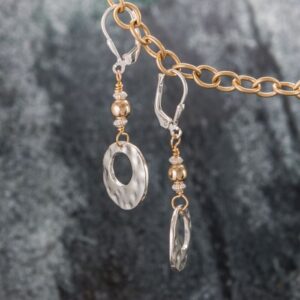 Product Image for  Silver & Gold Mixed Metal Earrings