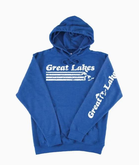 Downloaded from Square for use with Vendor ID (404) and Product ID (Square: I67LPC4PSLHVMFGKTU5F6ZKQ - WC: 73230). Product Image for Great Lakes Hoodie – Royal Heather