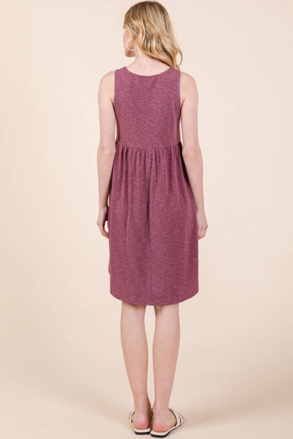 Product Image for  ETK-9342-PL Plus Size Solid Babydoll Sleeveless Knee Dress: Teal, 1XL