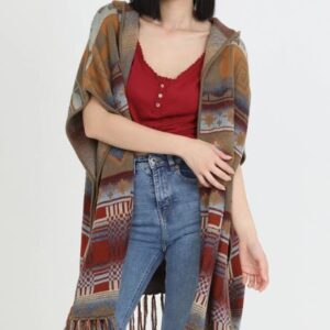 Product Image for Aztec Fringe Hooded Open Cardigan
