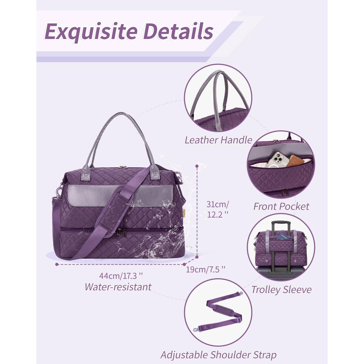 Downloaded from Square for use with Vendor ID (404) and Product ID (Square: DXWRCO4QBWUMPTZNFCCBUX3X - WC: 72552). Product Image for Airplane Approved Duffle Bag & Toiletry Bag Set 2 PCS: Black