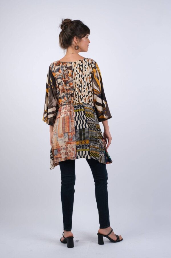 Product Image for  Abstract Allure Hippie Patchwork Tunic XL