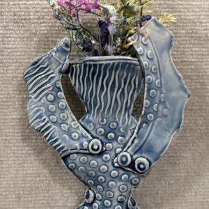 Product Image for  Ceramic Wall Vase Dk Blue by Anita Lamour AML2327B