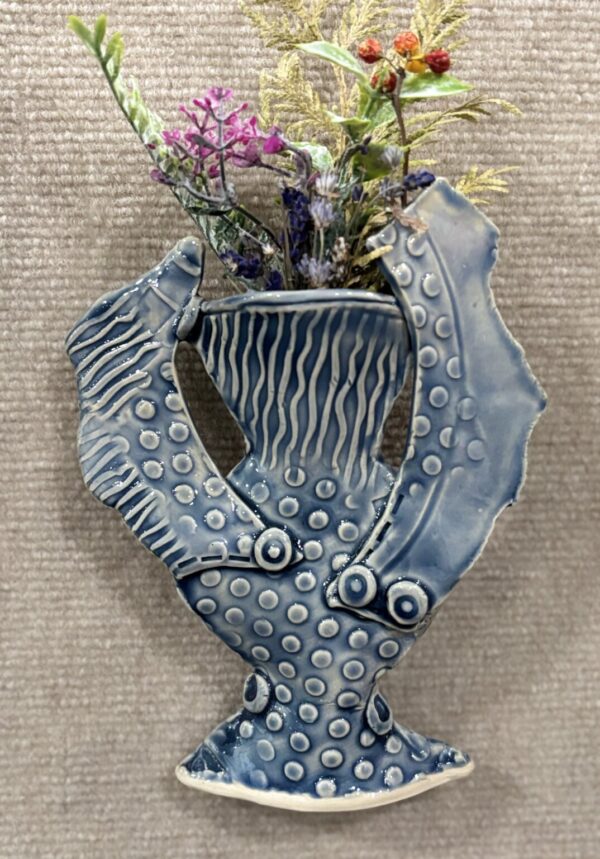 Product Image for  Ceramic Wall Vase Dk Blue by Anita Lamour AML2327B