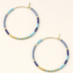 Product Image for  Chromacolor Miyuki Small Hoop – Cobalt Multi/Gold