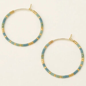 Product Image for  Chromacolor Miyuki Small Hoop – Turquoise Mint/Gold