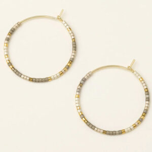 Product Image for  Chromacolor Miyuki Small Hoop – Pewter Multi/Gold