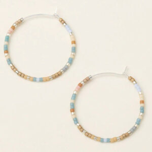 Product Image for  Chromacolor Miyuki Small Hoop – Desert Blue Multi/Silver